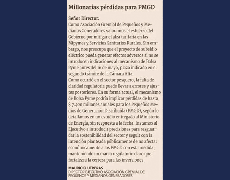 Millonarias pérdidas para PMGD